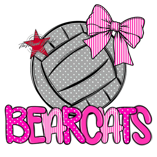 Bearcats Volleyball Spirit Design-Pink