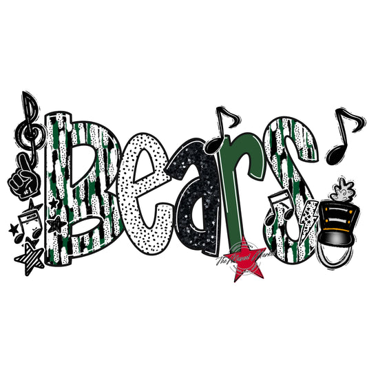 Bears Band Scrape-Green