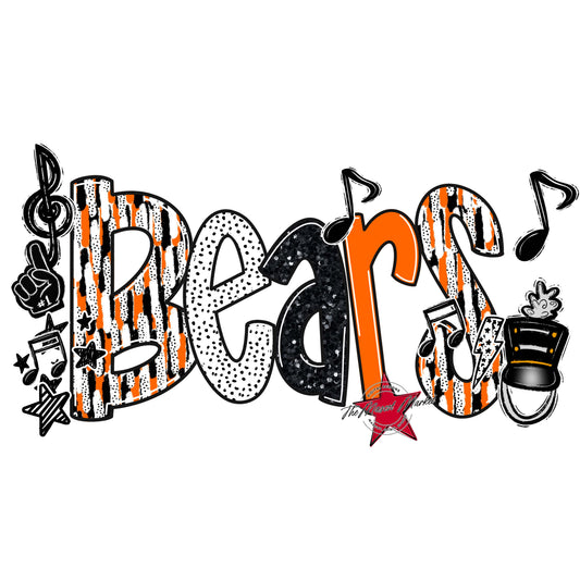 Bears Band Scrape-Orange