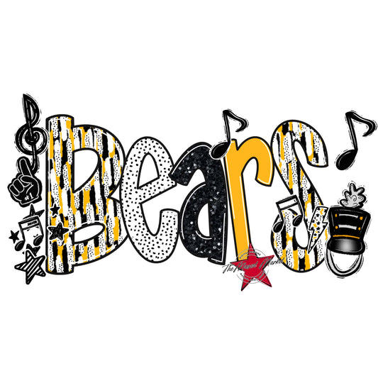 Bears Band Scrape-Yellow