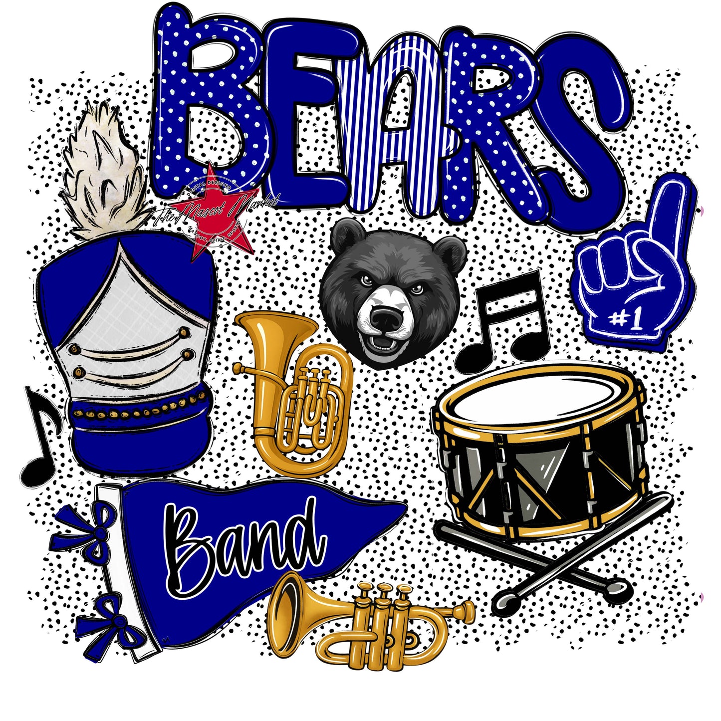 Bears Band Spirit-Blue