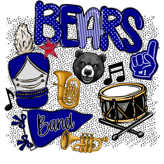 Bears Band Spirit-Blue