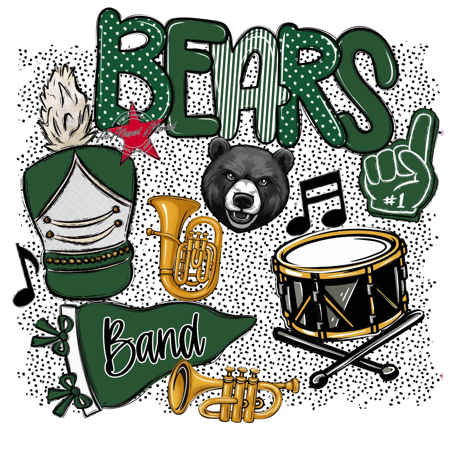 Bears Band Spirit-Green