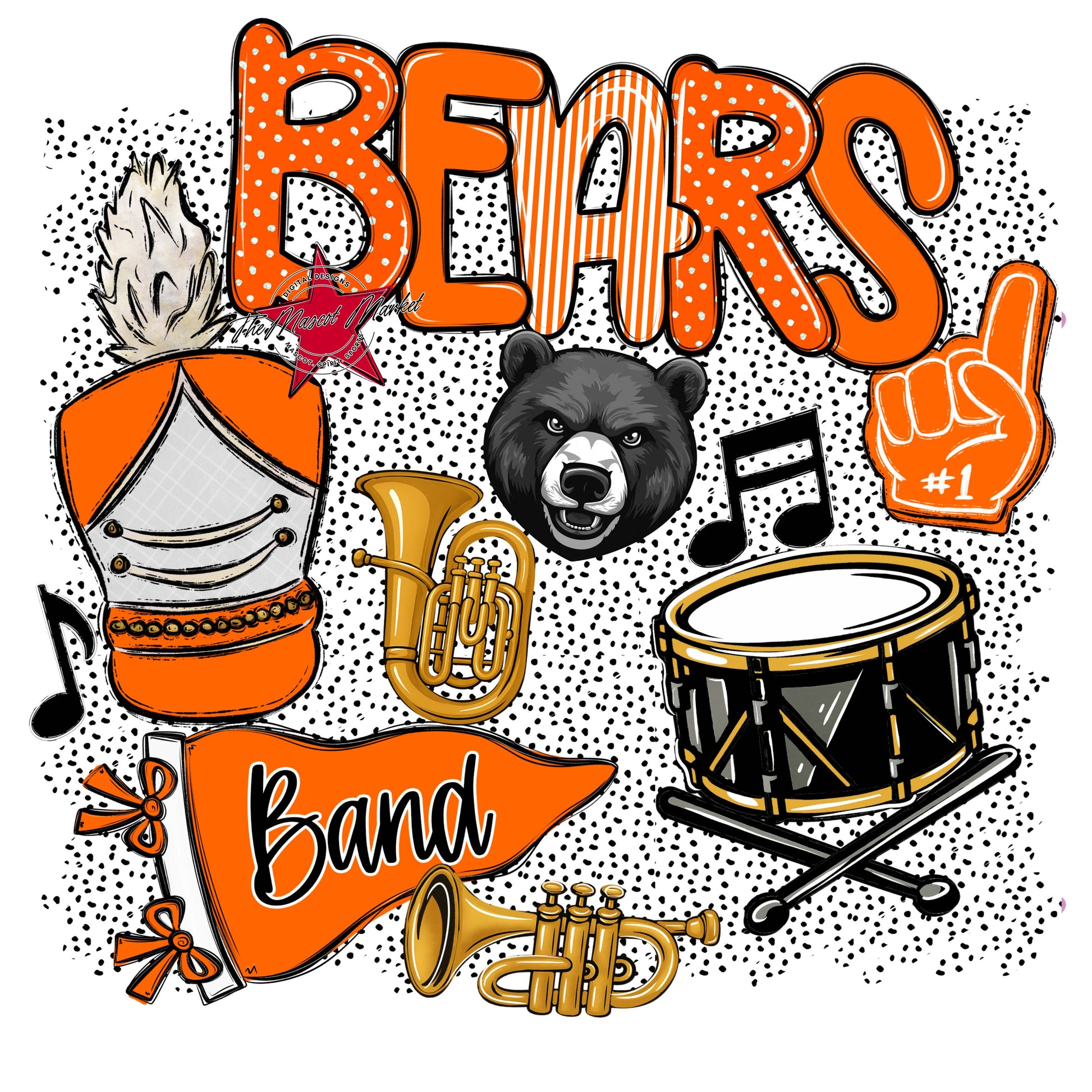 Bears Band Spirit-Orange
