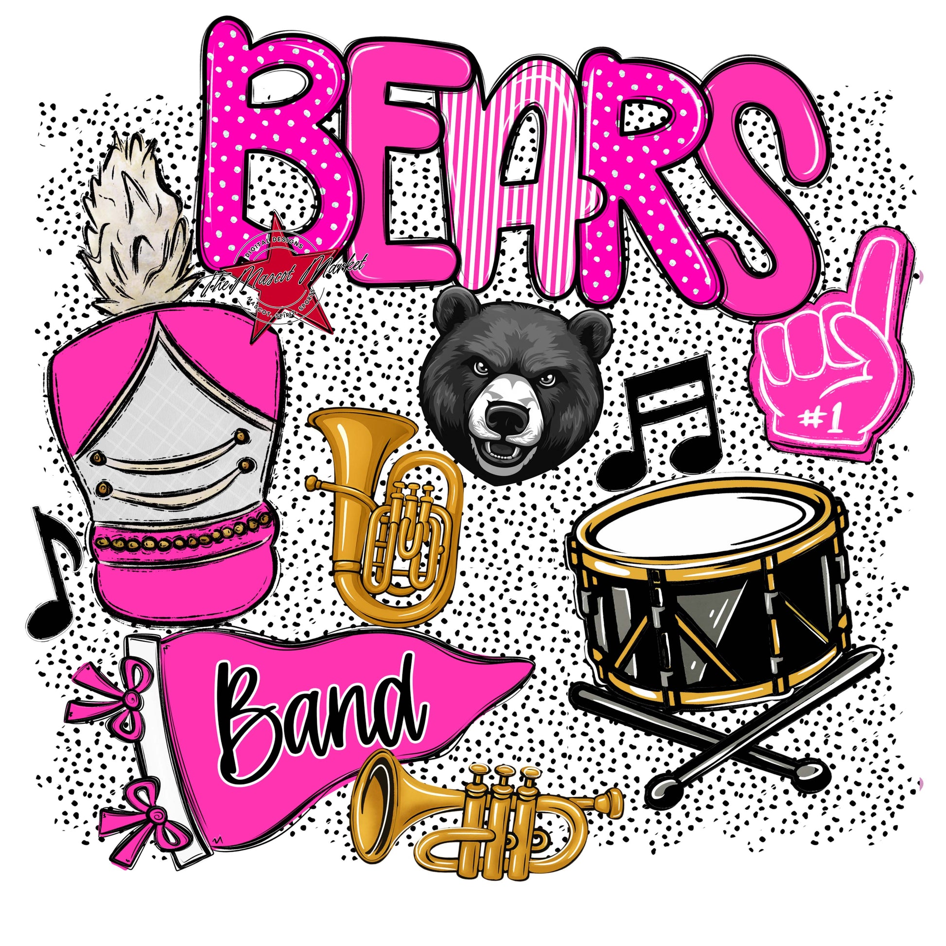 Bears Band Spirit-Pink