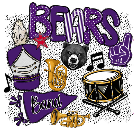 Bears Band Spirit-Purple