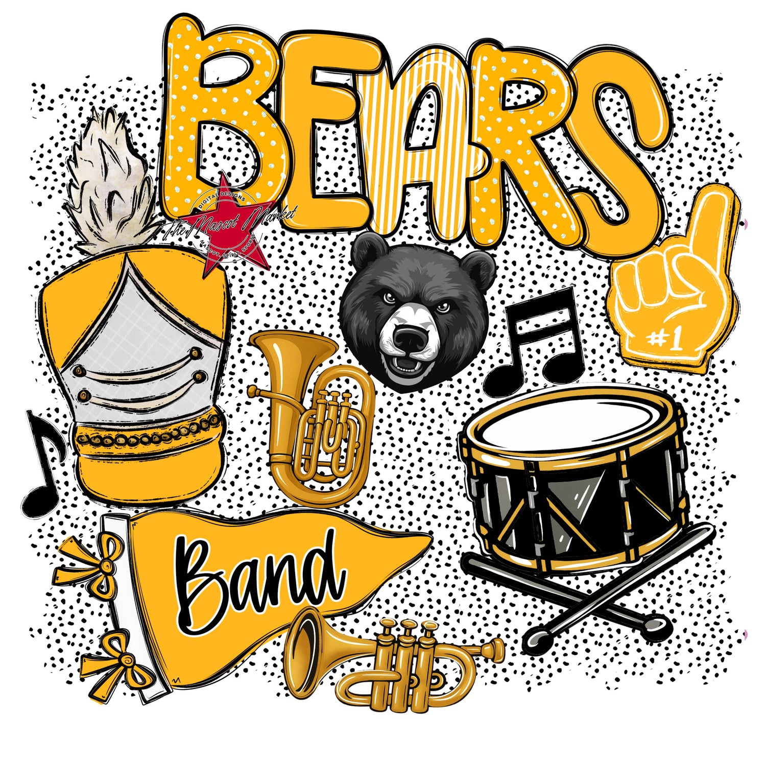 Bears Band Spirit-Yellow