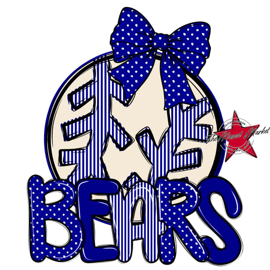 Bears Baseball-Softball Spirit Design-Blue