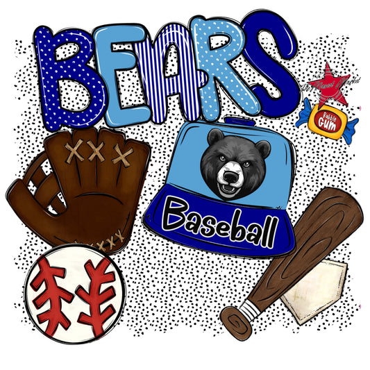 Bears Baseball Spirit-Blue & Carolina Blue