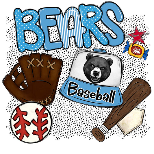 Bears Baseball Spirit-Carolina Blue