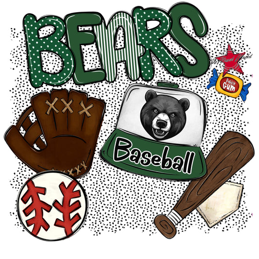 Bears Baseball Spirit-Green
