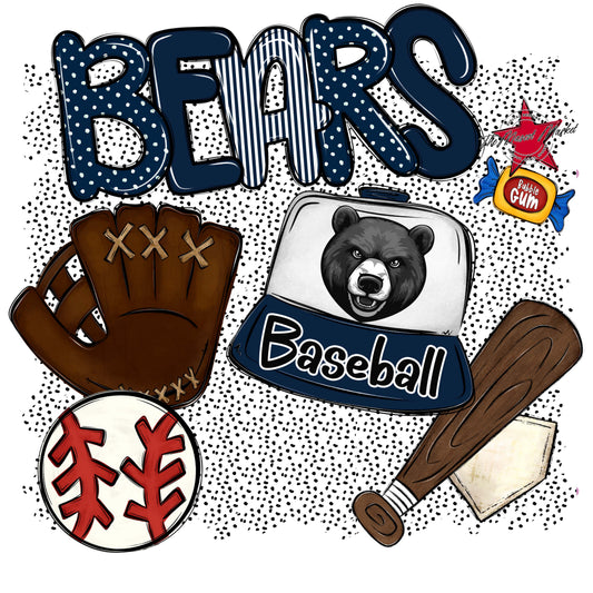 Bears Baseball Spirit-Navy