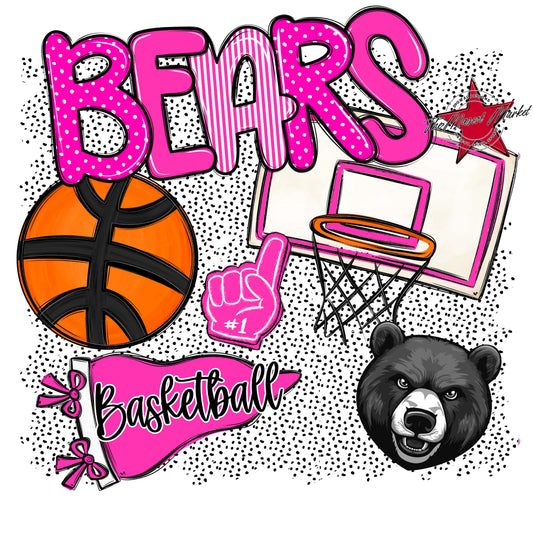 Bears Basketball Spirit-Pink