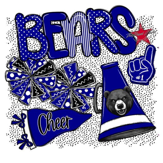 Bears Cheer Spirit-Blue