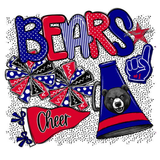 Bears Cheer Spirit-Blue & Red