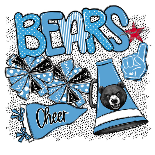 Bears Cheer Spirit-Carolina Blue