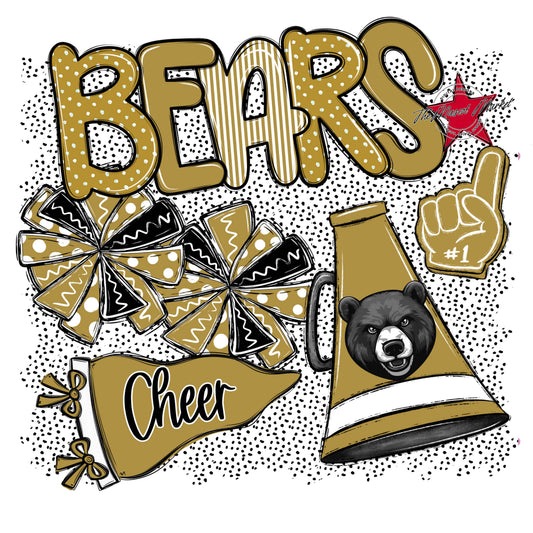 Bears Cheer Spirit-Gold
