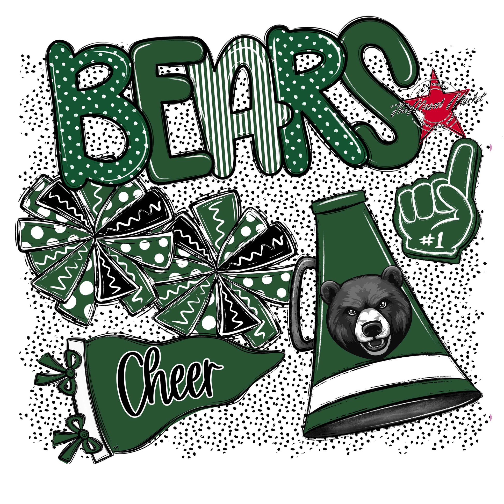 Bears Cheer Spirit-Green