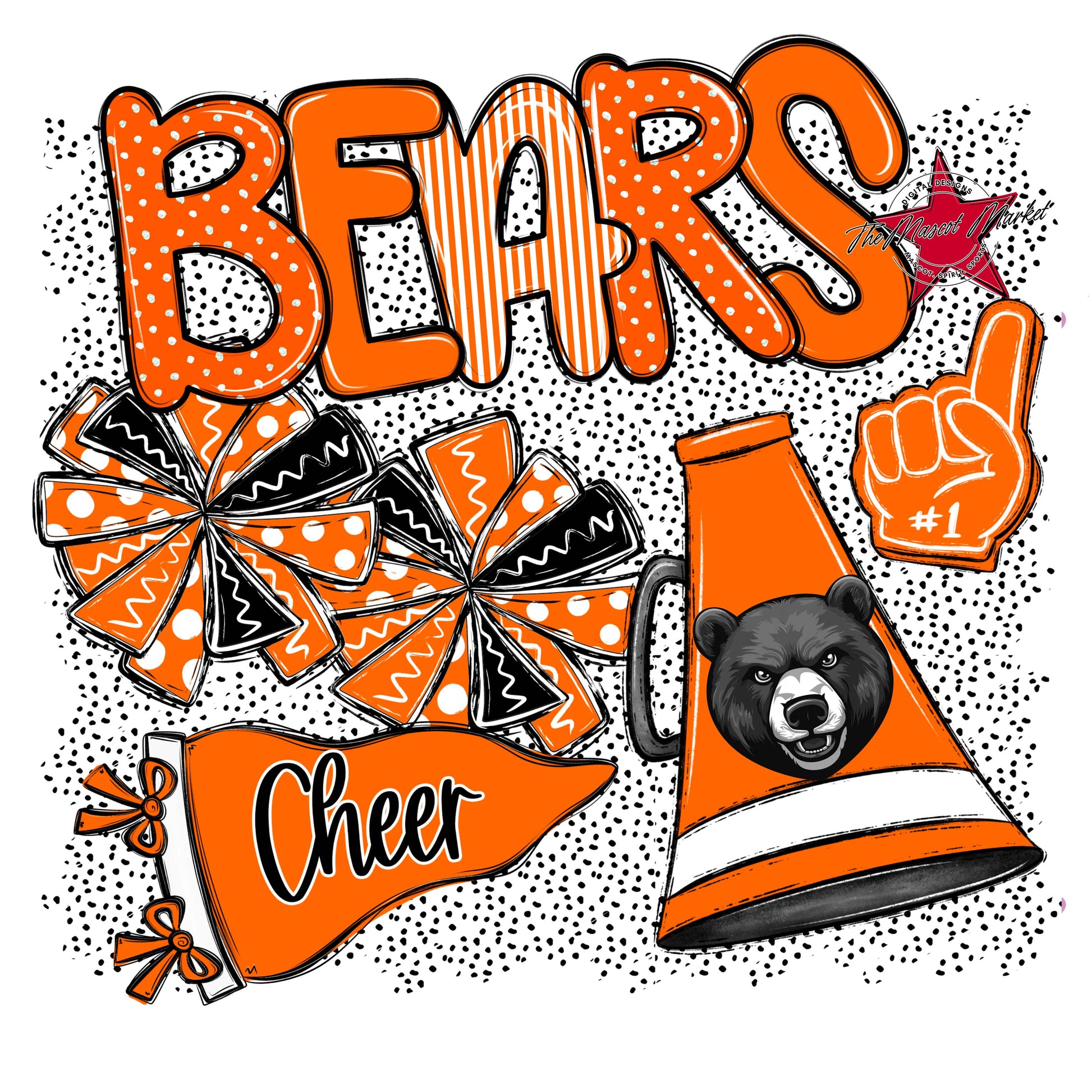 Bears Cheer Spirit-Orange