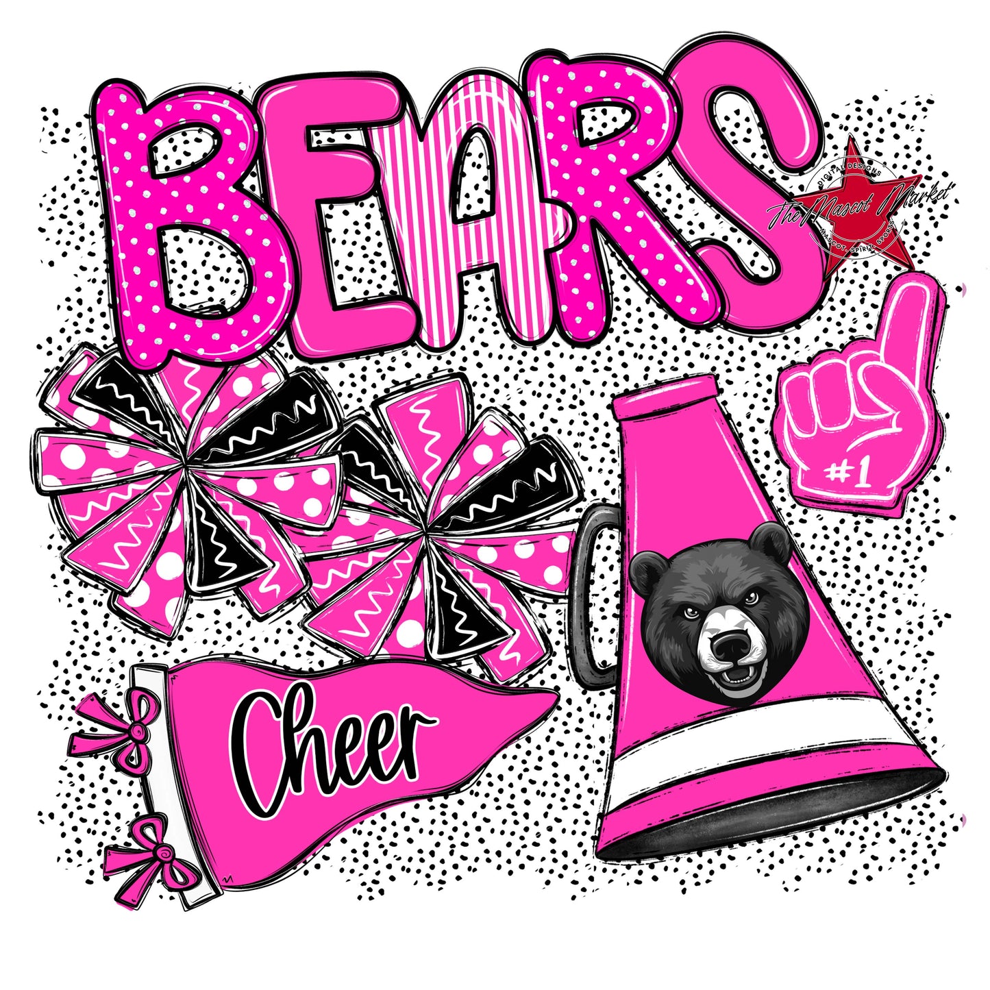Bears Cheer Spirit-Pink