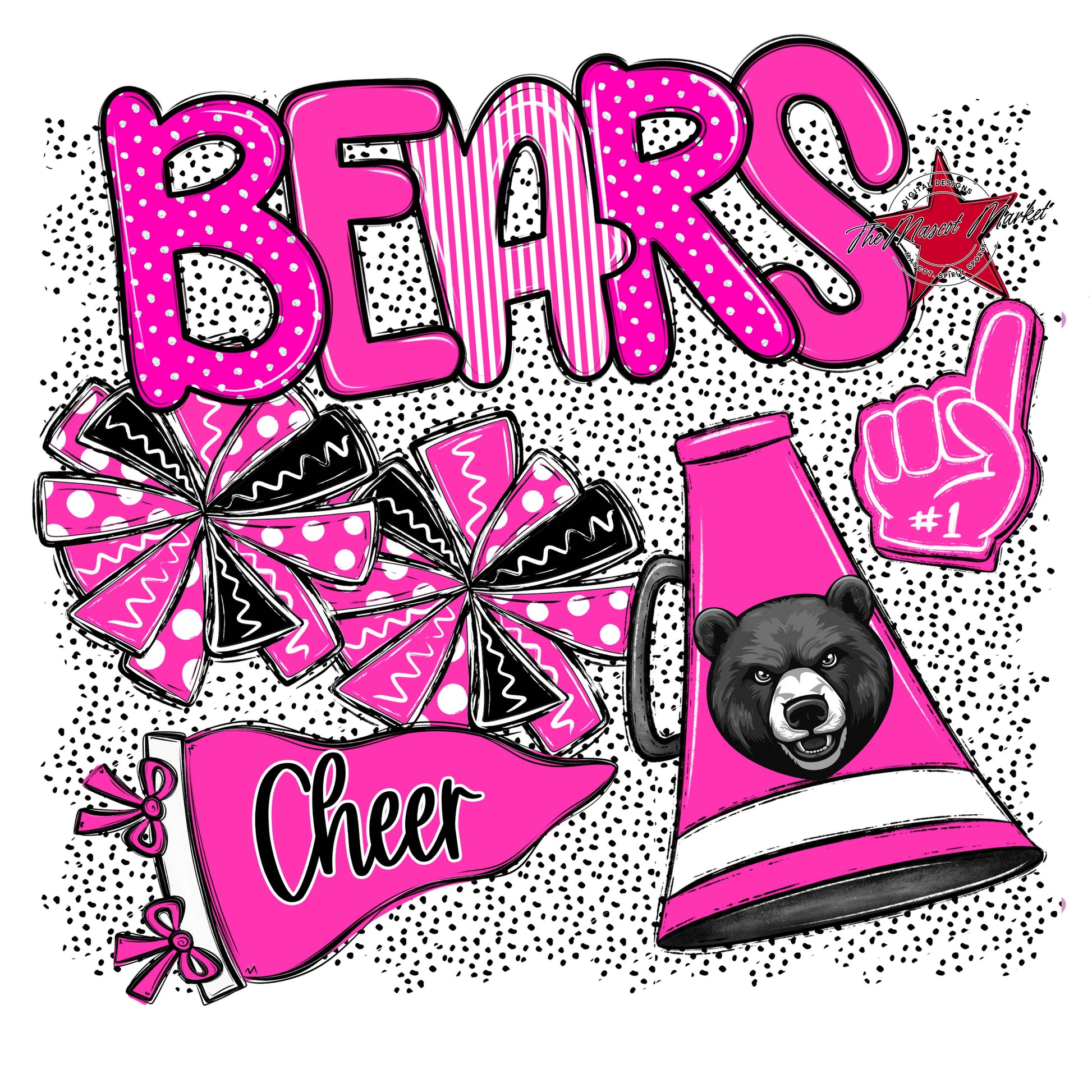 Bears Cheer Spirit-Pink