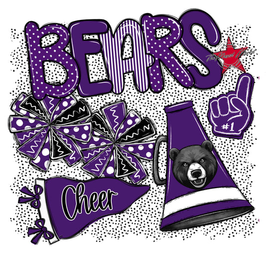 Bears Cheer Spirit-Purple