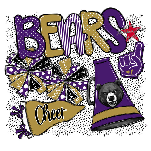 Bears Cheer Spirit-Purple & Gold