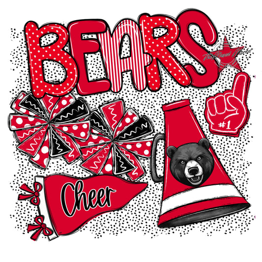 Bears Cheer Spirit-Red