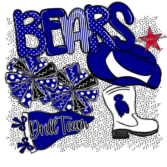 Bears Drillteam Spirit-Blue