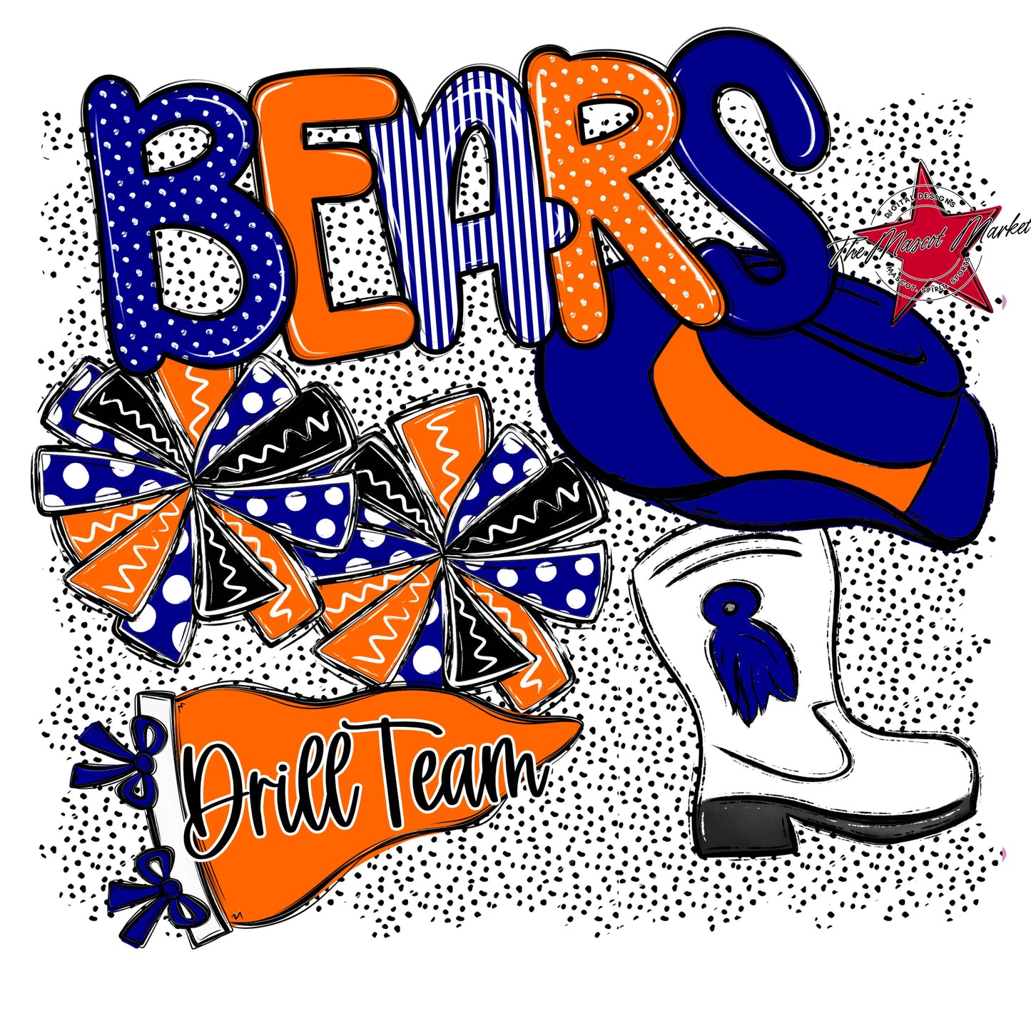 Bears Drillteam Spirit-Blue & Orange