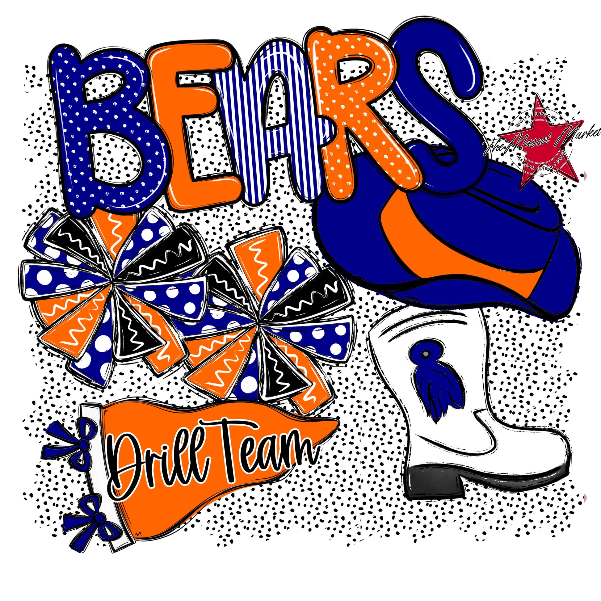 Bears Drillteam Spirit-Blue & Orange