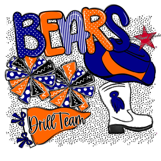 Bears Drillteam Spirit-Blue & Orange