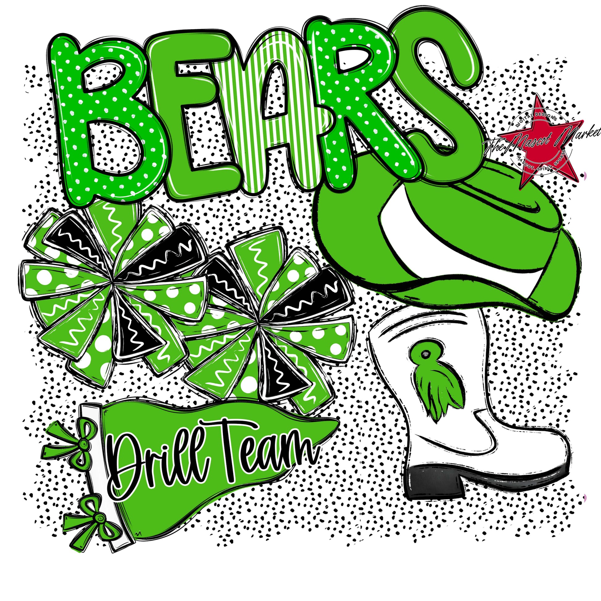 Bears Drillteam Spirit-Bright Green