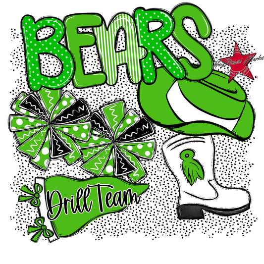 Bears Drillteam Spirit-Bright Green