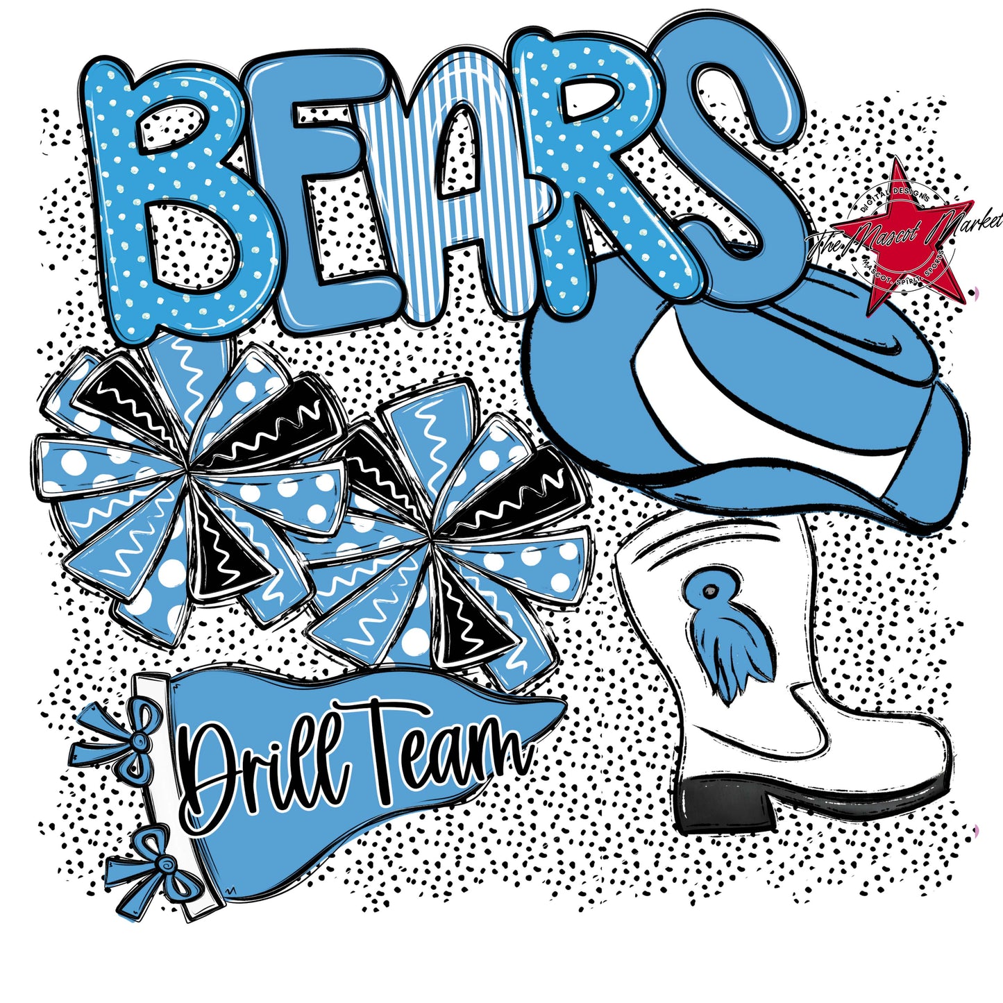 Bears Drillteam Spirit-Carolina Blue