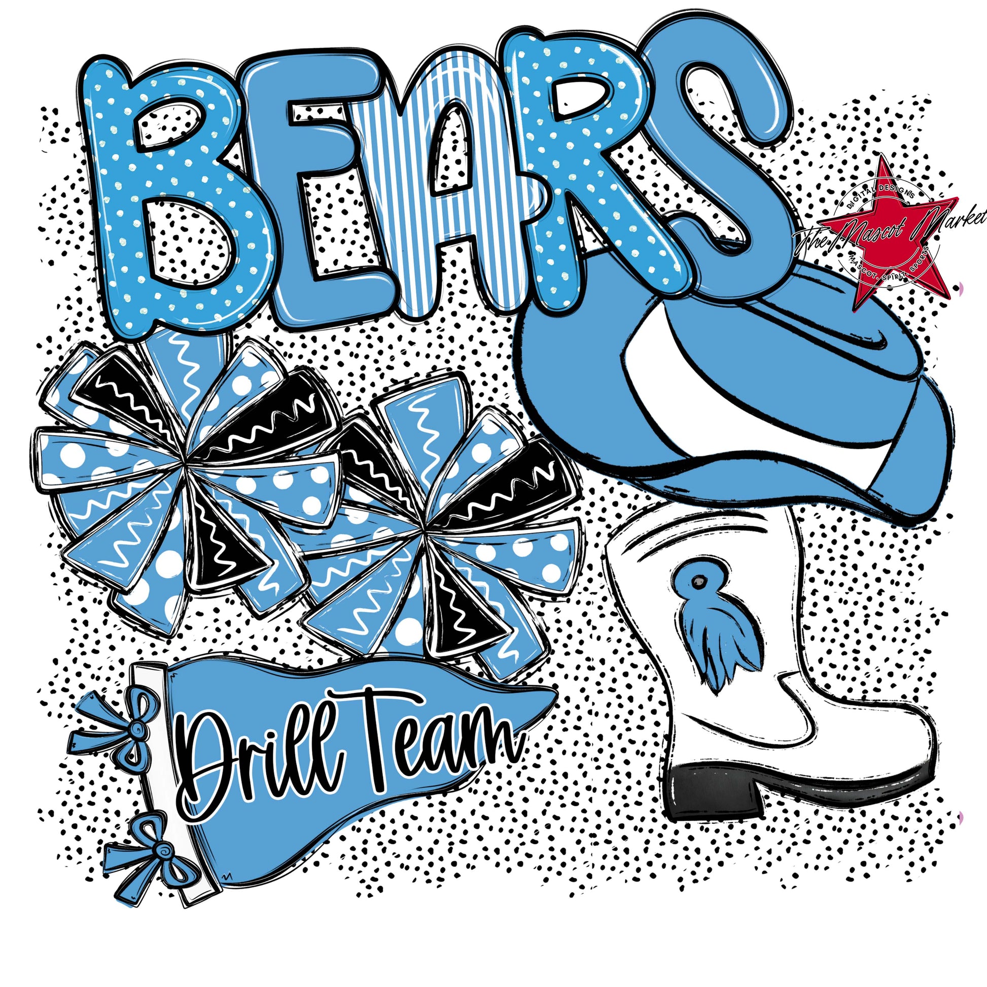 Bears Drillteam Spirit-Carolina Blue
