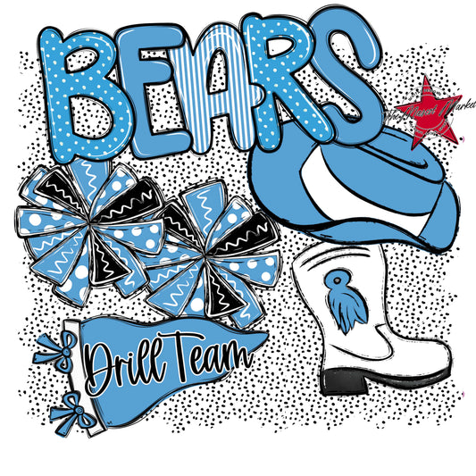 Bears Drillteam Spirit-Carolina Blue
