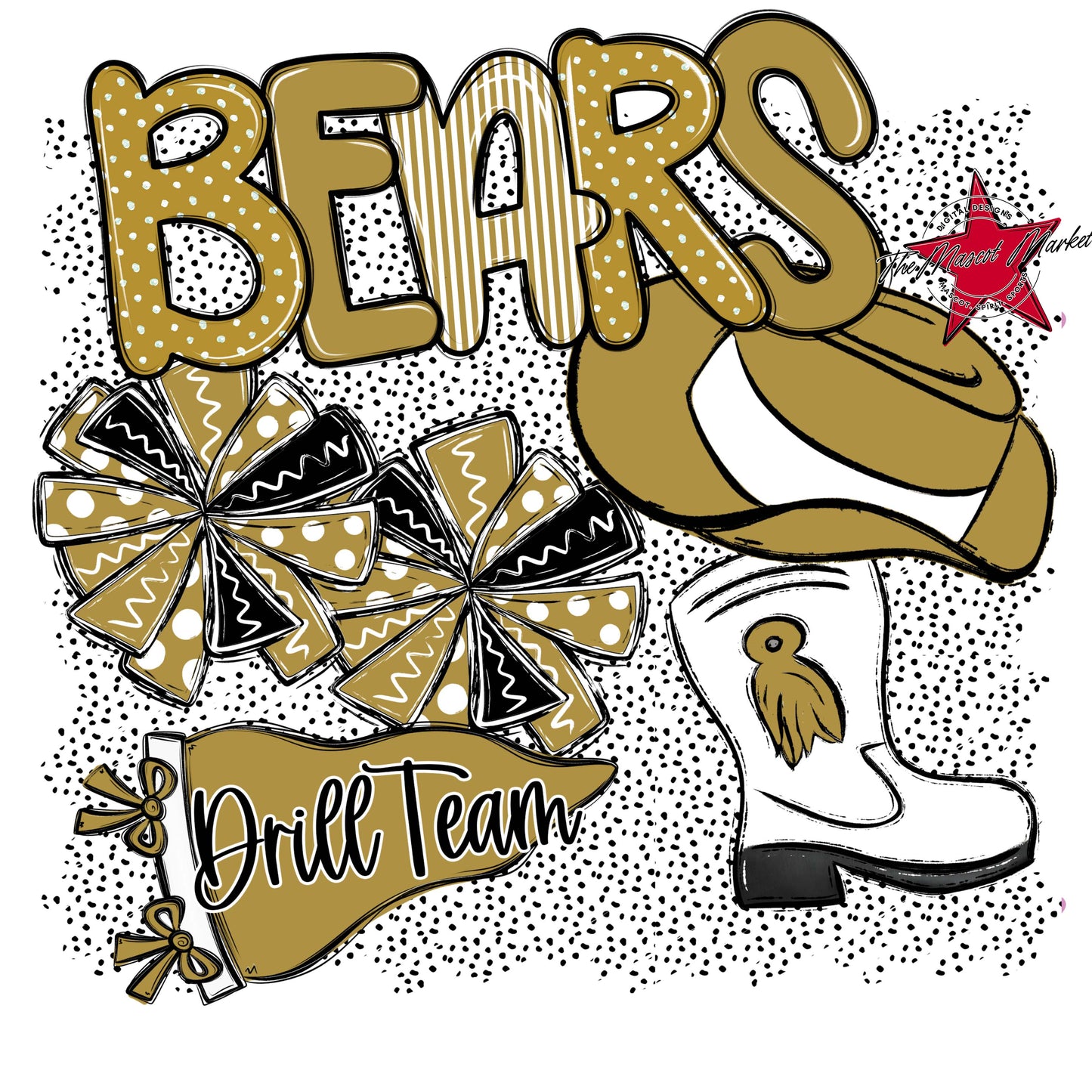 Bears Drillteam Spirit-Gold