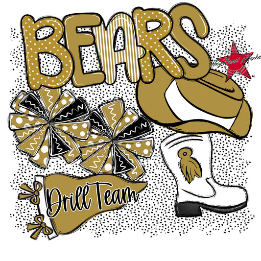 Bears Drillteam Spirit-Gold
