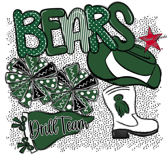 Bears Drillteam Spirit-Green