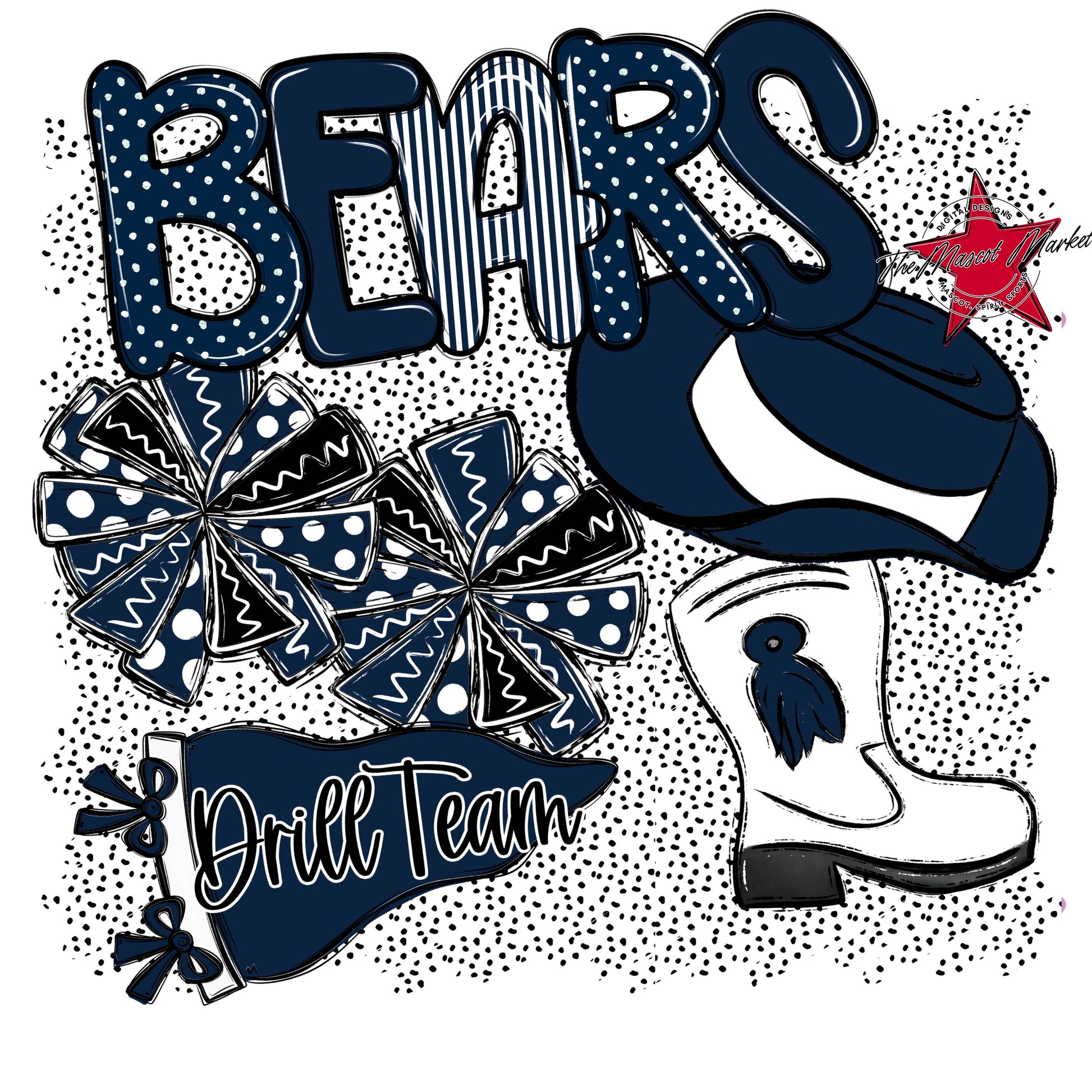 Bears Drillteam Spirit-Navy