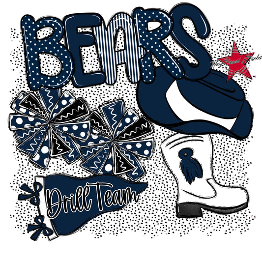 Bears Drillteam Spirit-Navy