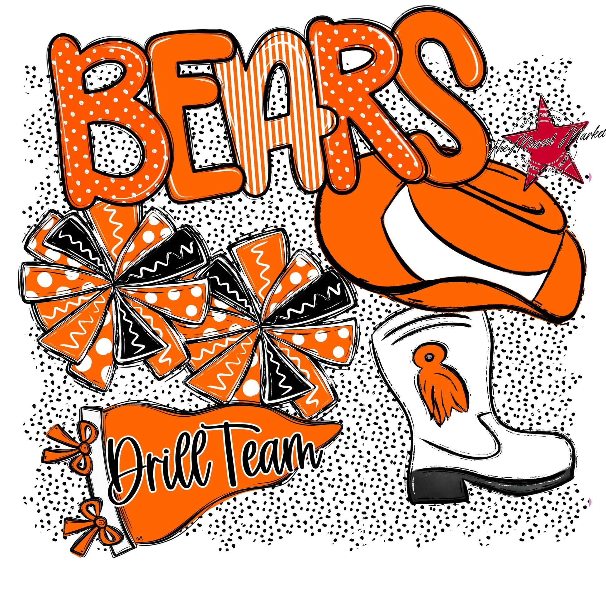 Bears Drillteam Spirit-Orange
