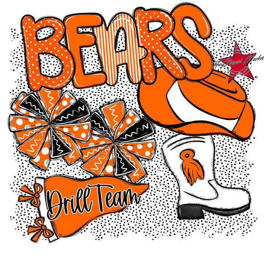 Bears Drillteam Spirit-Orange