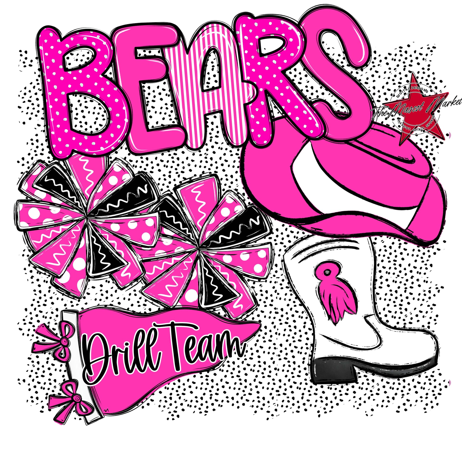 Bears Drillteam Spirit-Pink