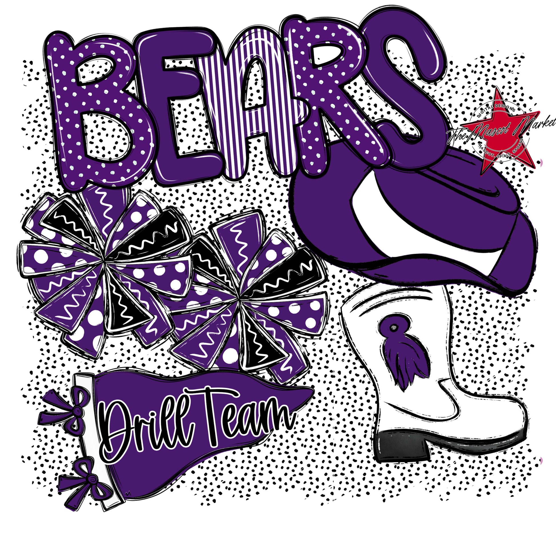 Bears Drillteam Spirit-Purple