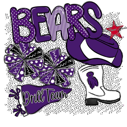 Bears Drillteam Spirit-Purple