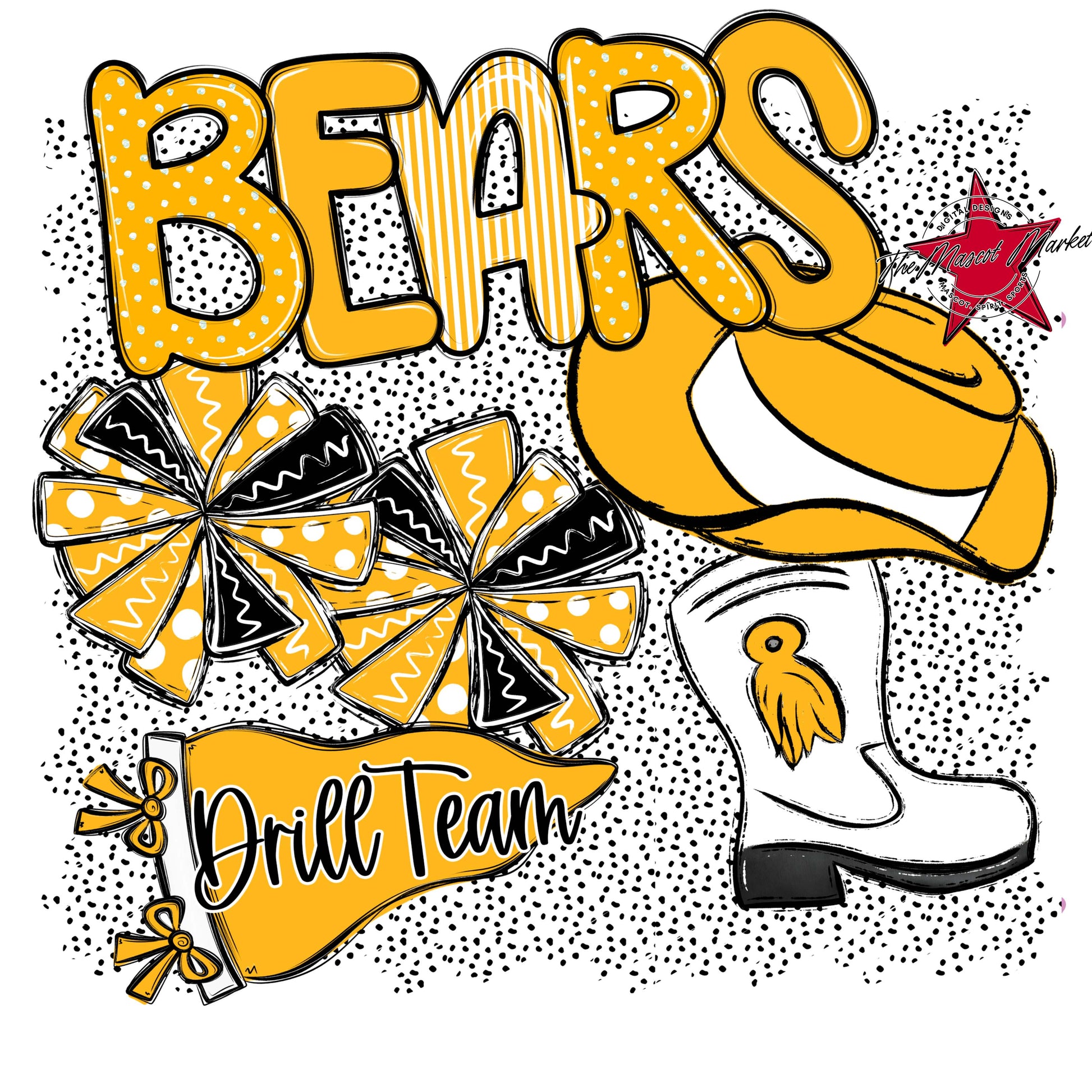 Bears Drillteam Spirit-Yellow