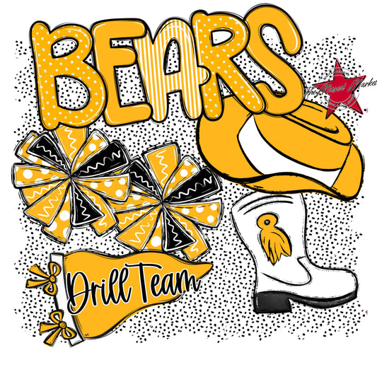 Bears Drillteam Spirit-Yellow