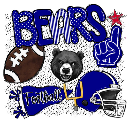 Bears Football Spirit-Blue
